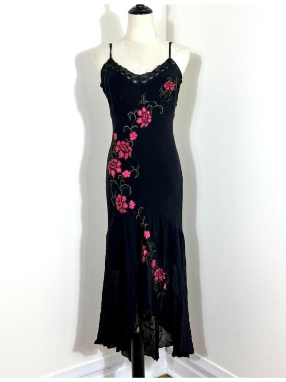 Vintage Sue Wong embroidered beaded silk dress size 10 - Picture 4 of 8